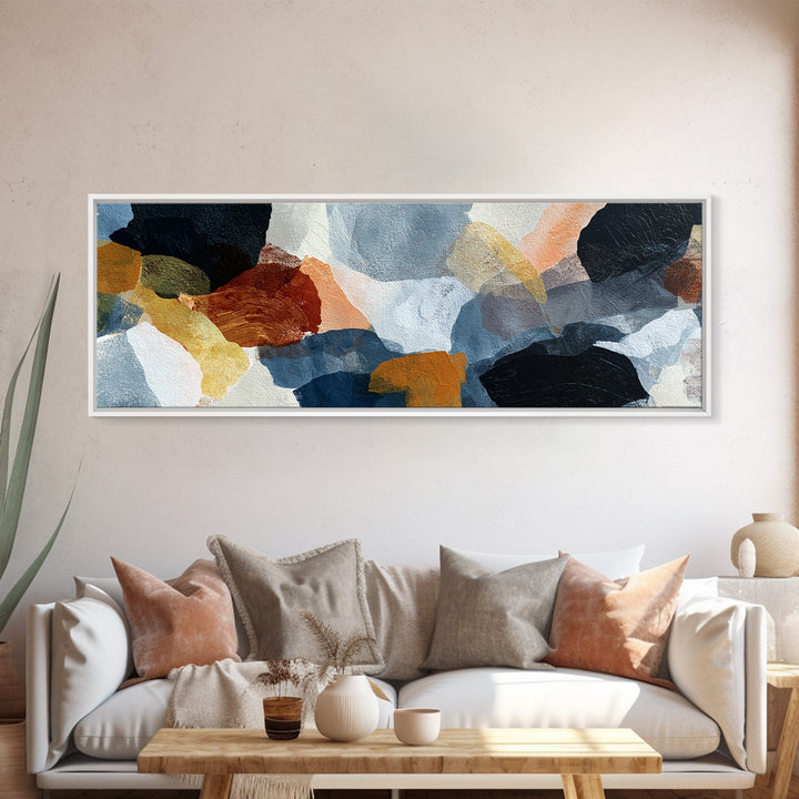 Contemporary Abstract with Layered Pigments and Energetic Canvas Print, Art, Wall Art for Mom, Living Room Decor, Abstract Art, ART-3x1-42