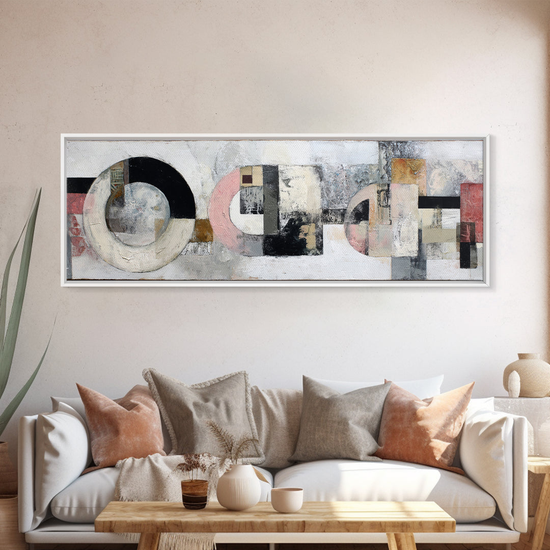 Textured Neutral Abstraction Framed Canvas Print, Art, Art Prints, Living Room Decor, Abstract Art, Framed Wall Art, ART-3x1-5