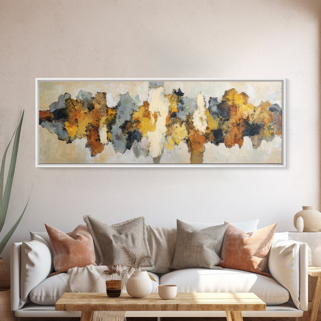 Contemporary Abstract with Layered Pigments and Energetic Canvas Print, Art, Wall Art for Mom, Living Room Decor, Abstract Art, ART-3x1-66