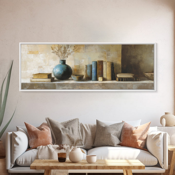 Sunlit Interior Still Life Canvas Print, Art, Textured Painting, Living Room Decor, Fine Art, Digital Wall Art, ART-3x1-78