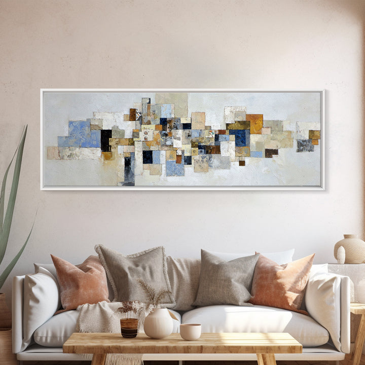Modern Sculptural Shapes Rendered as Painted Forms Canvas Print, Art, Art Deco, Living Room Decor, Abstract Art, ART-3x1-94