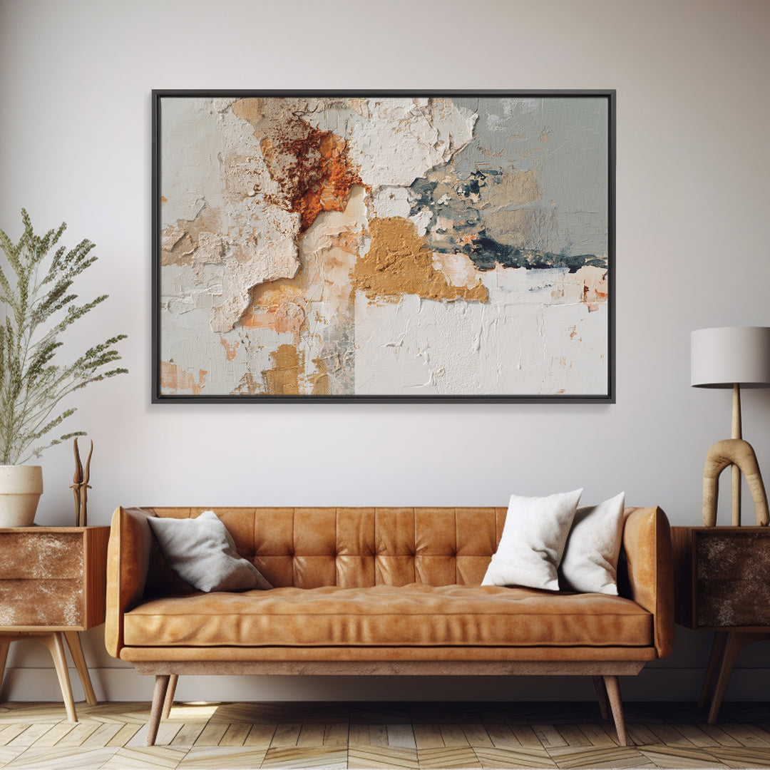 Textured Neutral Abstraction Canvas Print, Art, Digital Wall Art, Living Room Decor, Abstract Art, Framed Art, ART-3x2-17