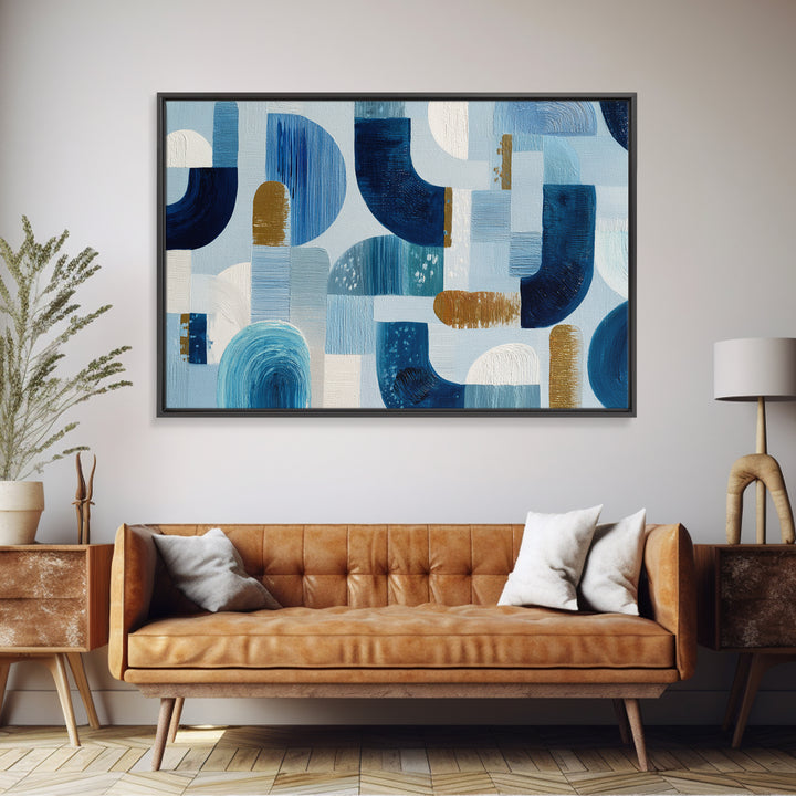 Abstract Water Forms Framed Canvas Print, Art, Wall Art Prints, Living Room Decor, Fine Art, Ai Art, Textured Wall Art, ART-3x2-23