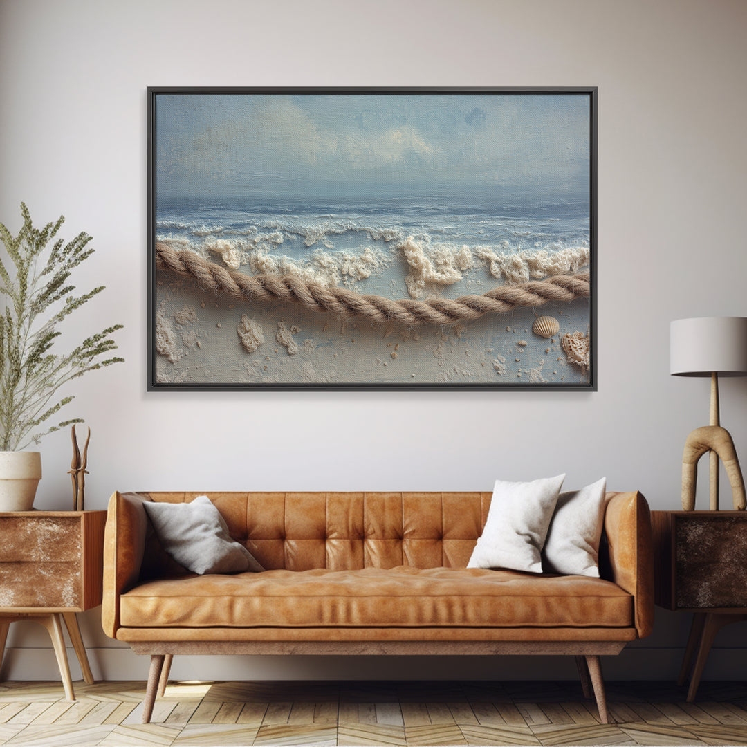 Dramatic Seascape with Foam and Storm Clouds Canvas Print, Art, Room Decor, Living Room Decor, Oil Painting, ART-3x2-4