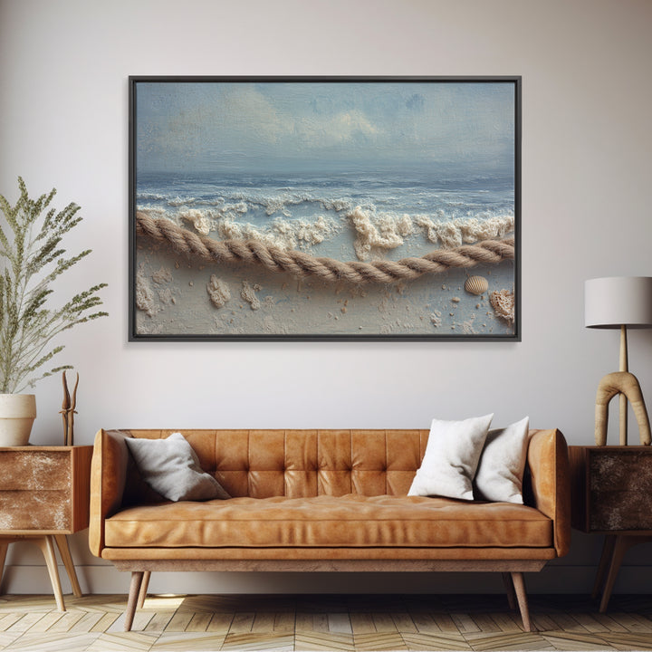 Dramatic Seascape with Foam and Storm Clouds Canvas Print, Art, Room Decor, Living Room Decor, Oil Painting, ART-3x2-4