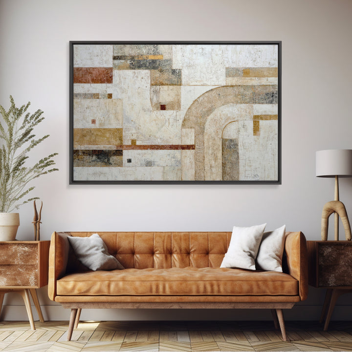 Textured Neutral Abstraction Framed Canvas Print, Art, Framed Wall Art, Living Room Decor, Abstract Art, Resin Art, ART-3x2-41