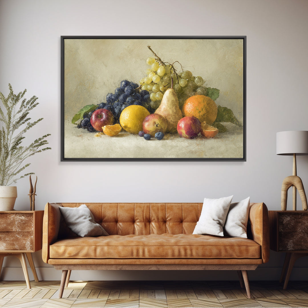 Bold Pop Fruit Composition Canvas Print, Art, Large Wall Art, Living Room Decor, Watercolor Art, Prints Wall Art, ART-3x2-44
