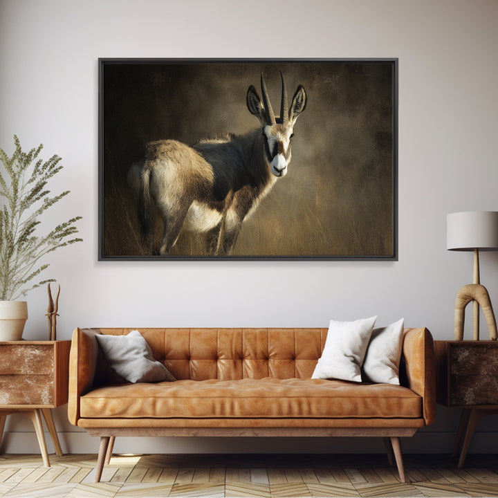 Elegant Animal Portrait Framed Canvas Print, Art, Digital Wall Art, Living Room Decor, Fine Art, Framed Art, ART-3x2-46