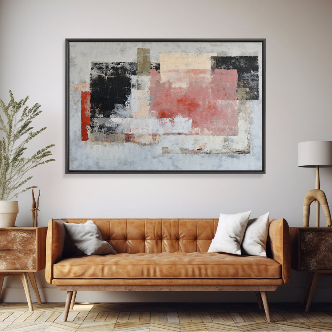 Contemporary Abstract with Layered Pigments and Energetic Canvas Print, Art, Printable Wall Art, Living Room Decor, ART-3x2-6