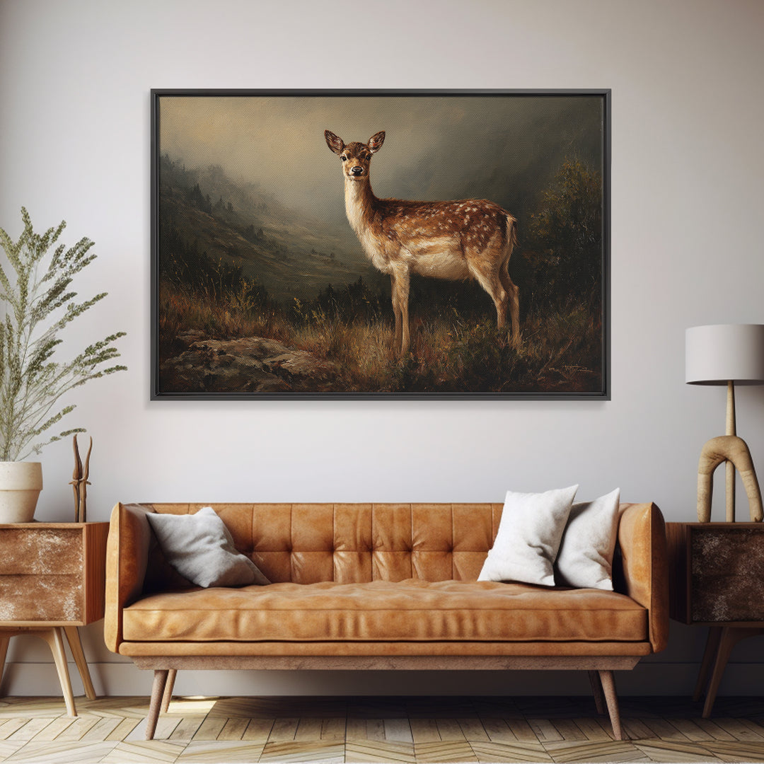 Elegant Animal Portrait Canvas Print, Art, Framed Wall Art, Living Room Decor, Fine Art, Resin Art, Boho Wall Art, ART-3x2-94