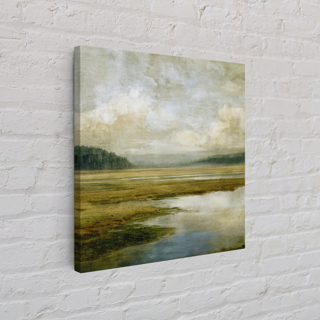 Wide Olive and Beige Meadow Panorama Canvas Print, Above Sofa Art, Set of 3 Wall Art, Living Room Decor, Fine Art, Statement, ASA-1x1-10