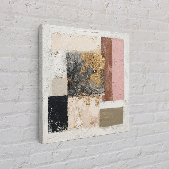 Textured Plaster Abstract Framed Canvas Print, Above Sofa Art, Abstract Wall Art, Living Room Decor, Abstract Art, Statement, ASA-1x1-11