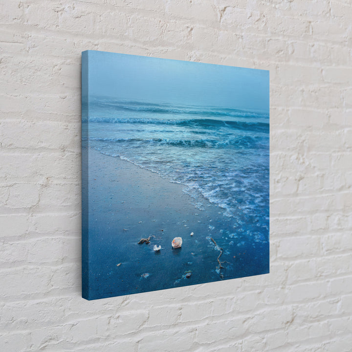 Moody Seascape at Twilight Framed Canvas Print, Above Sofa Art, Mid Century Modern, Living Room Decor, Fine Art, Statement, ASA-1x1-12