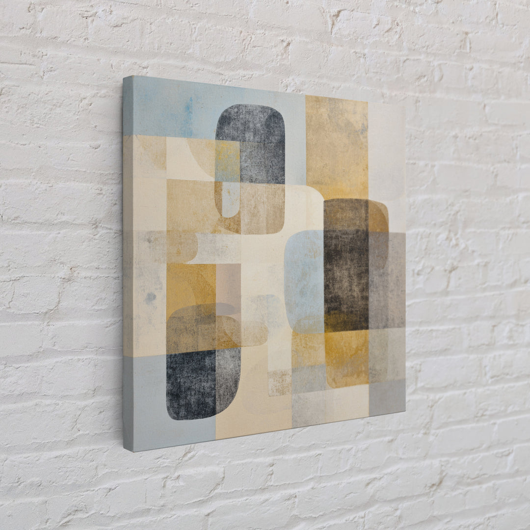 Large Modern Organic Shapes Framed Canvas Print, Above Sofa Art, Wall Art Print, Living Room Decor, Fine Art, Statement, ASA-1x1-2
