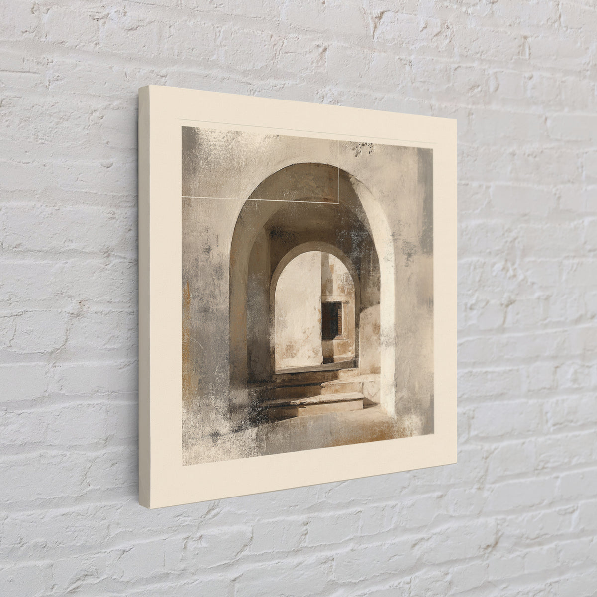 Architectural Arch Study Framed Canvas Print, Above Sofa Art, Minimalist Wall Art, Living Room Decor, Abstract Art, Statement, ASA-1x1-57