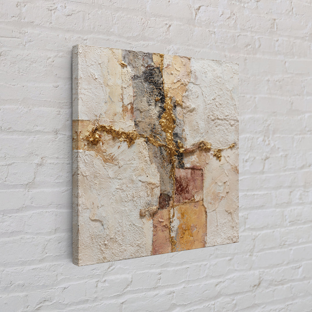 Textured Plaster Abstract Canvas Print, Above Sofa Art, Modern Art, Living Room Decor, Fine Art, Statement, Art Print, ASA-1x1-59