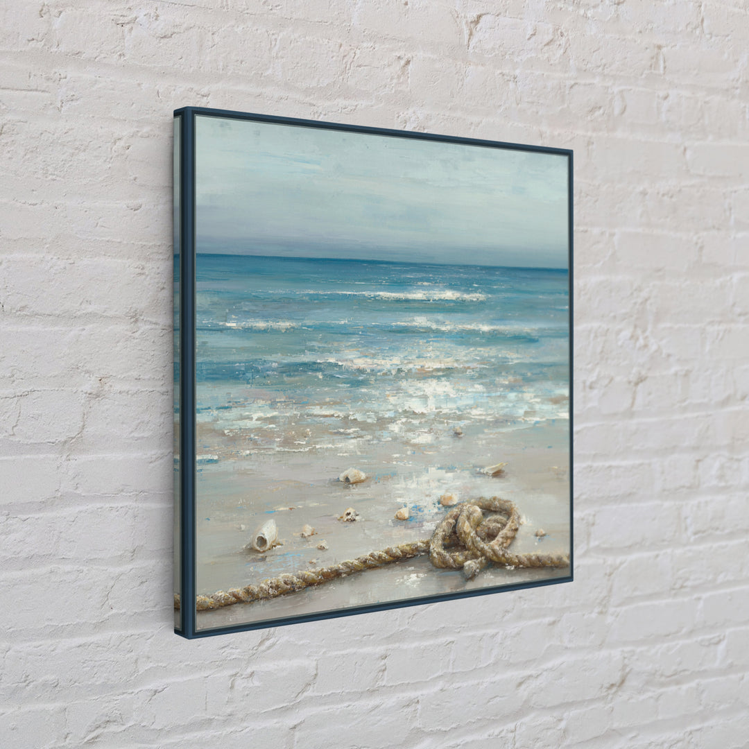Moody Seascape at Twilight Canvas Print, Above Sofa Art, 3 Piece Wall Art, Living Room Decor, Statement, Neutral Decor, ASA-1x1-60