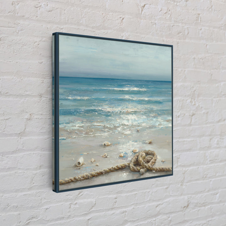 Moody Seascape at Twilight Canvas Print, Above Sofa Art, 3 Piece Wall Art, Living Room Decor, Statement, Neutral Decor, ASA-1x1-60