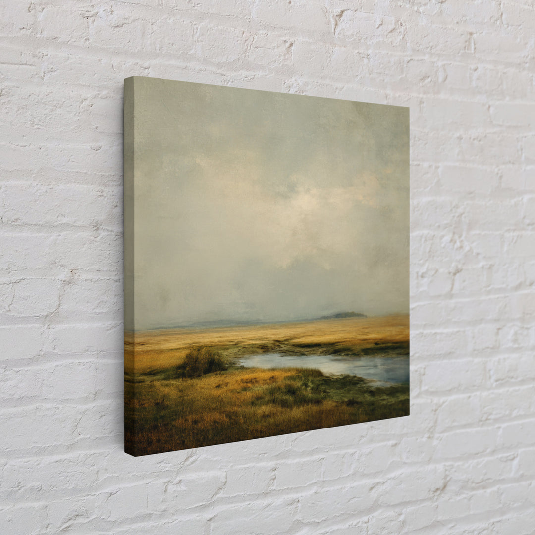 Gallery Style Landscape with Expansive Negative Space Canvas Print, Above Sofa Art, Japandi Wall Art, Living Room Decor, ASA-1x1-72
