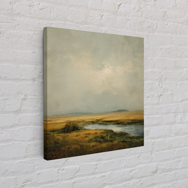 Gallery Style Landscape with Expansive Negative Space Canvas Print, Above Sofa Art, Japandi Wall Art, Living Room Decor, ASA-1x1-72