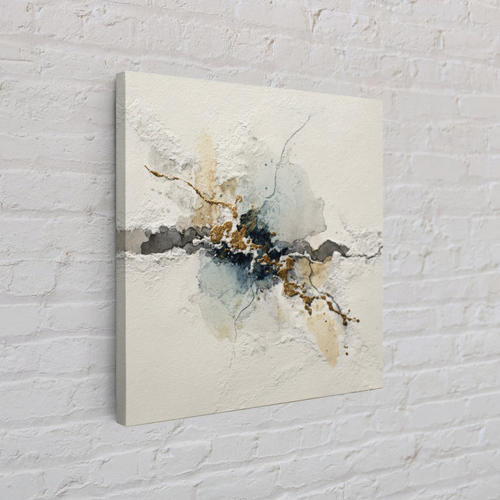 Minimal Black Ink Composition Framed Canvas Print, Above Sofa Art, Farmhouse Decor, Living Room Decor, Fine Art, Statement, ASA-1x1-8