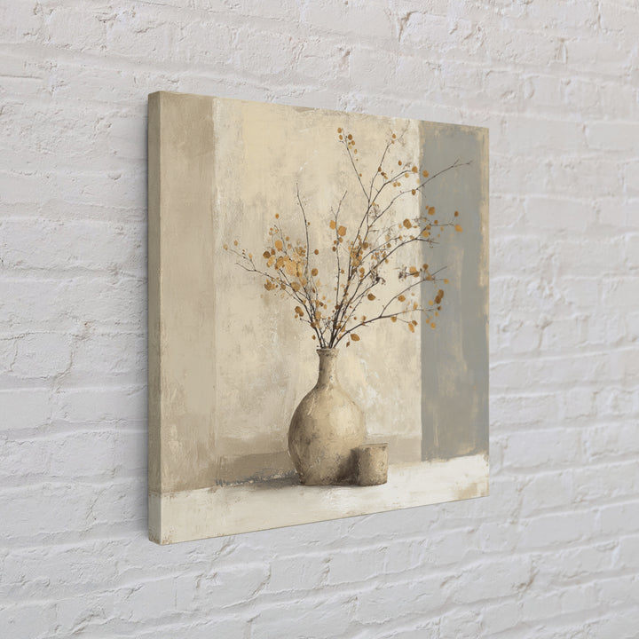 Large Neutral Still Life Canvas Print, Above Sofa Art, Minimalist Wall Art, Living Room Decor, Oil Painting, Statement, ASA-1x1-86