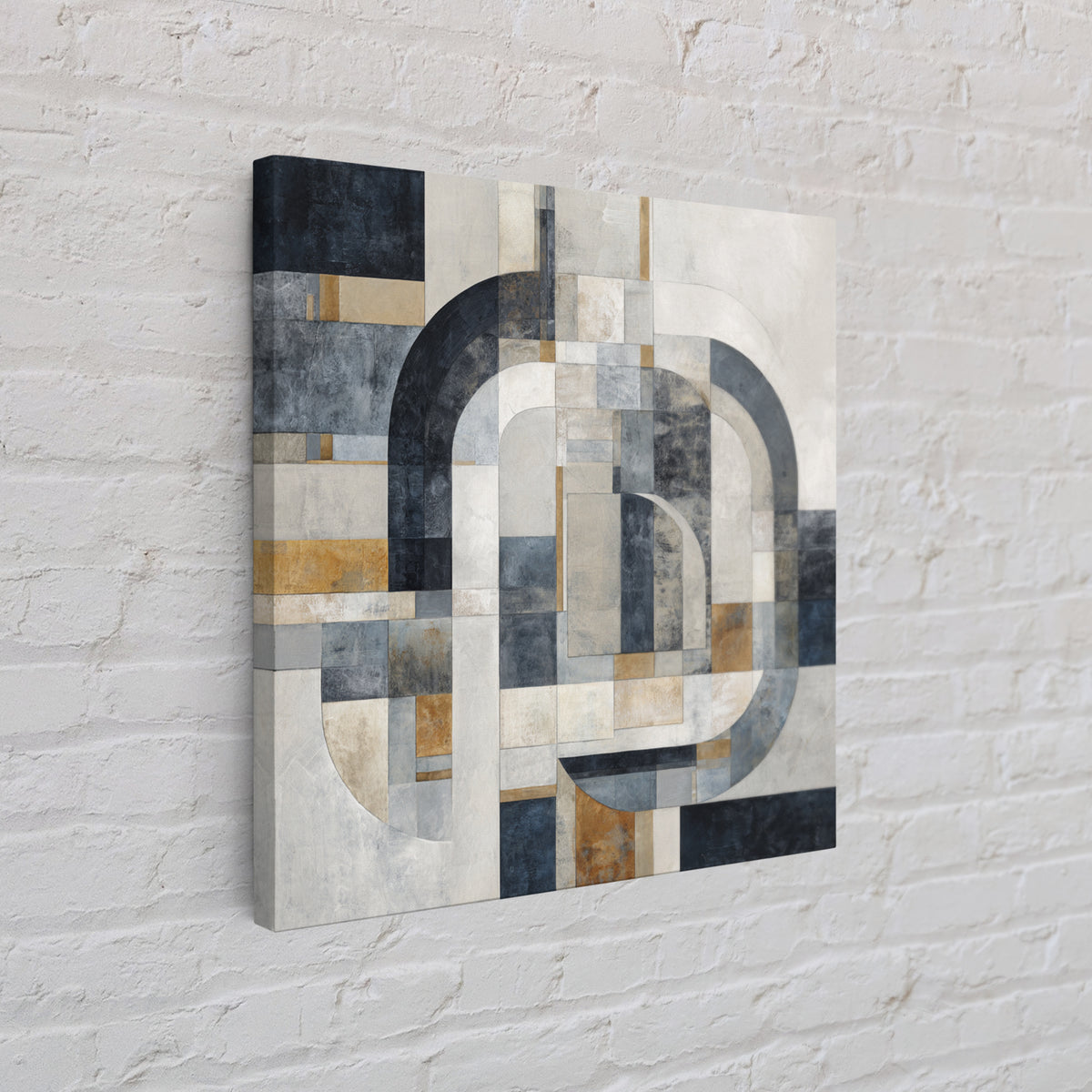 Luxury Monochrome Stone Composition Canvas Print, Above Sofa Art, Fine Art Print, Living Room Decor, Fine Art, Statement, ASA-1x1-91