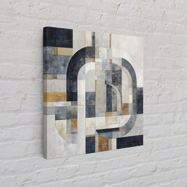 Luxury Monochrome Stone Composition Canvas Print, Above Sofa Art, Fine Art Print, Living Room Decor, Fine Art, Statement, ASA-1x1-91