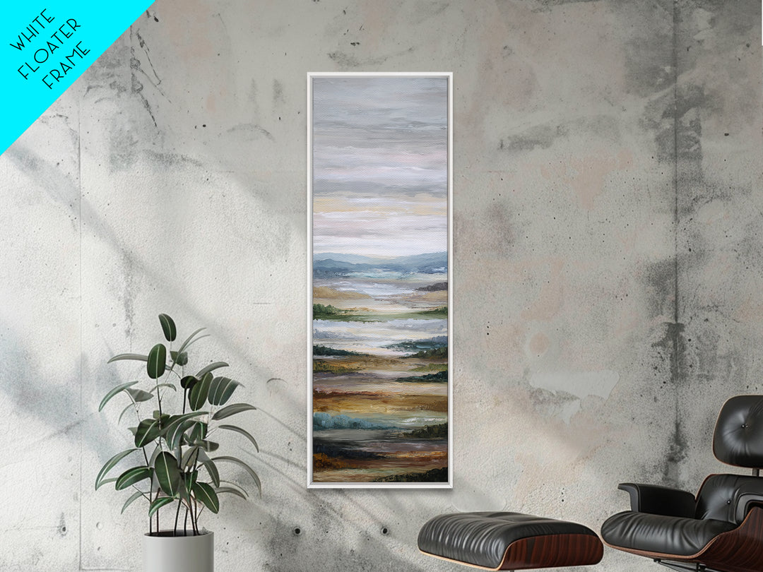 Oversized Abstract Landscape Canvas Print, Above Sofa Art, Bauhaus Print, Living Room Decor, Oil Painting, Statement, ASA-1x3-13