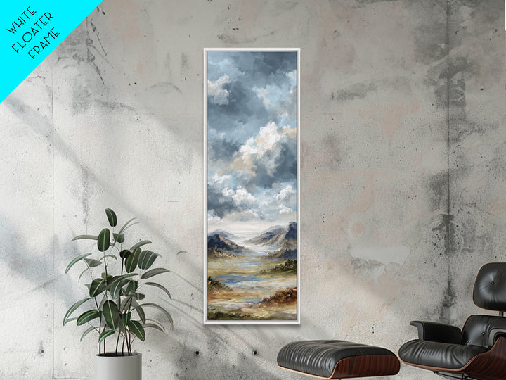 Dramatic Cloudscape over a Distant Valley Canvas Print, Above Sofa Art, Modern Decor, Living Room Decor, Fine Art, Statement, ASA-1x3-17