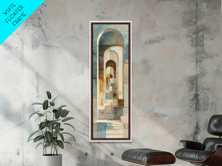 Architectural Arch Study Canvas Print, Above Sofa Art, Japandi Wall Art, Living Room Decor, Watercolor Art, Statement, ASA-1x3-21