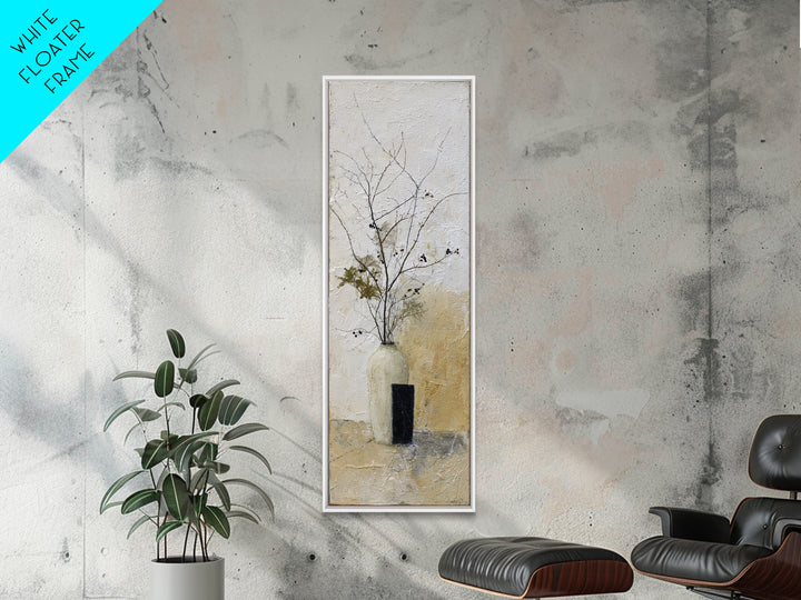Large Neutral Still Life Canvas Print, Above Sofa Art, Living Room Wall Art, Living Room Decor, Watercolor Art, Statement, ASA-1x3-26
