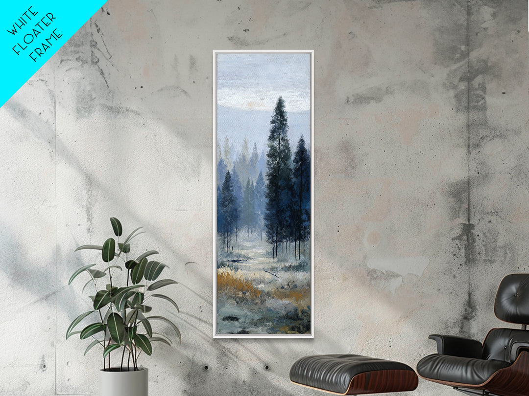 Modern Scandinavian Forest Canvas Print, Above Sofa Art, Luxury Decor, Living Room Decor, Fine Art, Statement, Canvas Wall Art, ASA-1x3-27