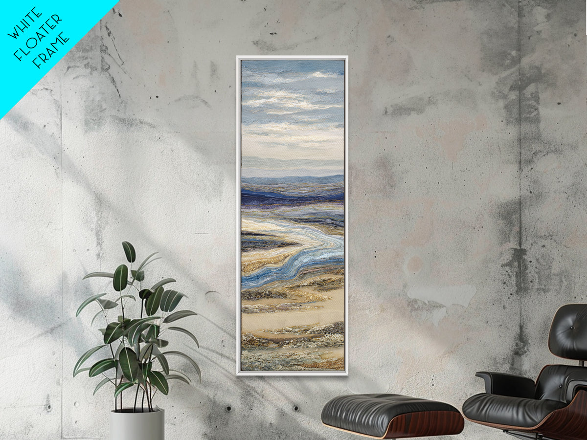 Abstract River Bends Canvas Print, Above Sofa Art, Fine Art Print, Living Room Decor, Abstract Art, Statement, ASA-1x3-35