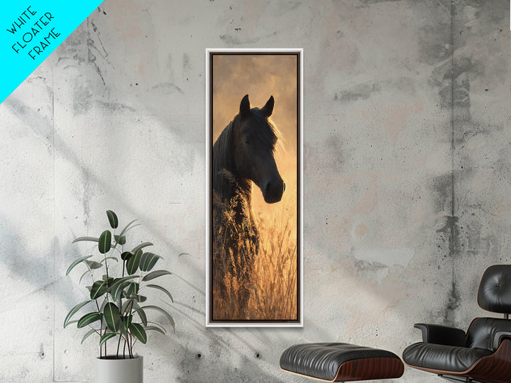 Statement Horse Silhouette Canvas Print, Above Sofa Art, Bedroom Wall Art, Living Room Decor, Fine Art, Statement, Wall Decor, ASA-1x3-49