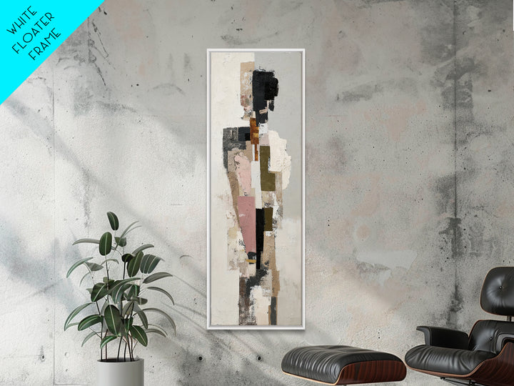 Luxury Monochrome Stone Composition Canvas Print, Above Sofa Art, Wall Art, Living Room Decor, Oil Painting, Statement, ASA-1x3-55