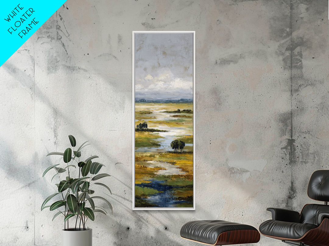 Gallery Style Landscape with Expansive Negative Space Canvas Print, Above Sofa Art, Art Print, Living Room Decor, Statement, ASA-1x3-60