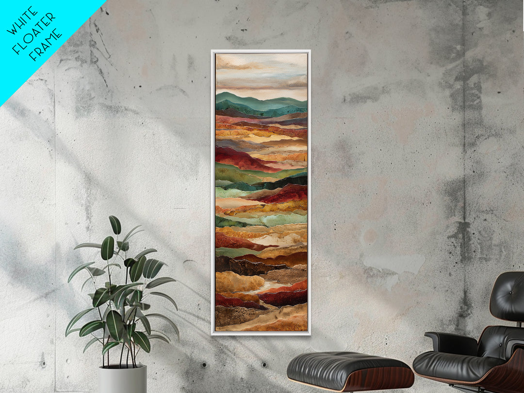 Abstract Canyon Landscape Canvas Print, Above Sofa Art, Living Room Decor, Watercolor Art, Statement 367, Set of Prints, ASA-1x3-67
