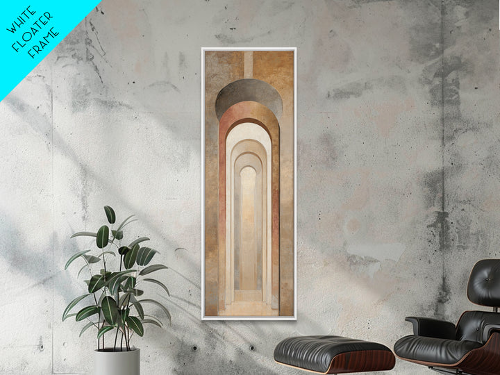 Architectural Arch Study Framed Canvas Print, Above Sofa Art, Botanical Wall Art, Living Room Decor, Oil Painting, Statement, ASA-1x3-69