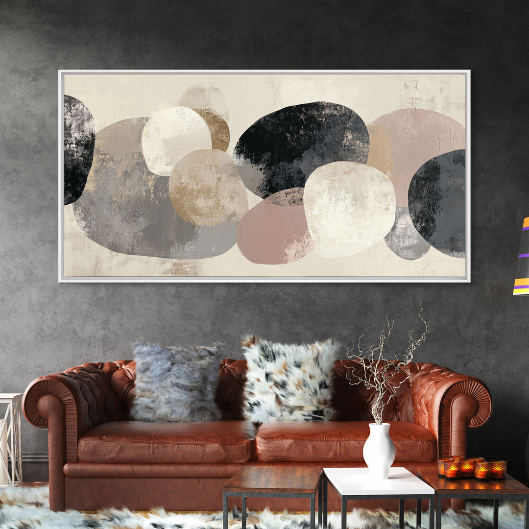 Large Modern Organic Shapes Canvas Print, Above Sofa Art, Wall Decor, Living Room Decor, Abstract Art, Statement, ASA-2x1-22