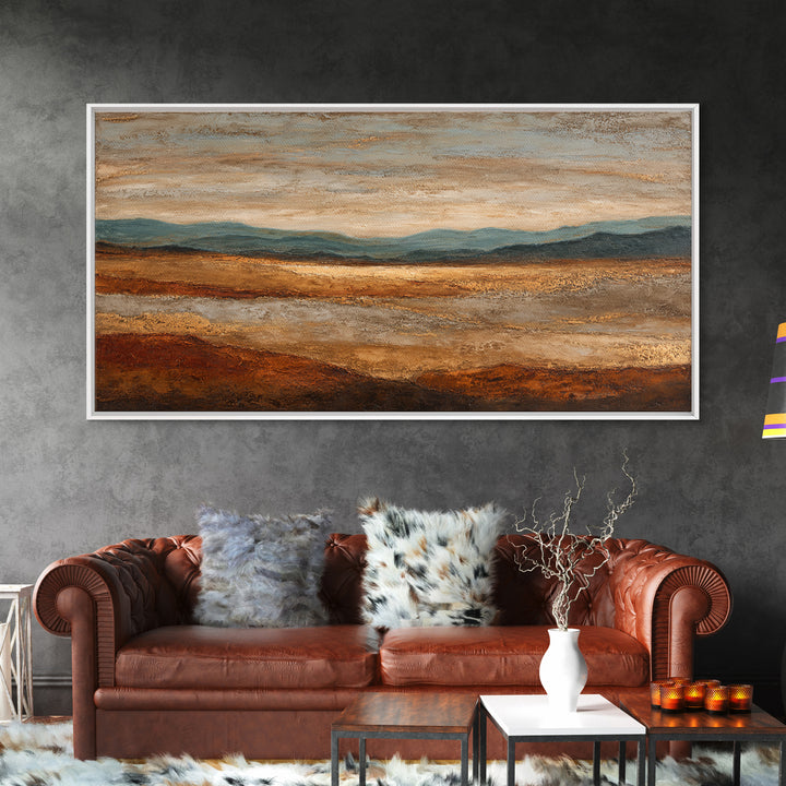 Abstract Canyon Landscape Framed Canvas Print, Above Sofa Art, Wall Decor, Living Room Decor, Fine Art, Statement, ASA-2x1-27