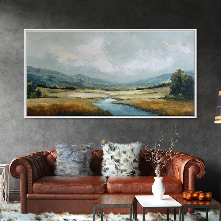 Gallery Style Landscape with Expansive Negative Space Canvas Print, Above Sofa Art, Room Decor, Living Room Decor, Statement, ASA-2x1-44