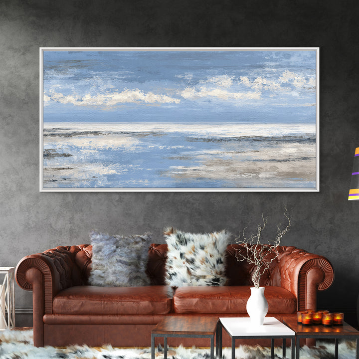 Panoramic Coastal Shoreline from an Aerial View Canvas Print, Above Sofa Art, Coastal Decor, Living Room Decor, Statement, ASA-2x1-95