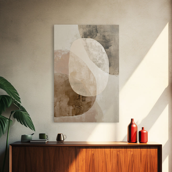 Large Modern Organic Shapes Canvas Print, Above Sofa Art, Neutral Decor, Living Room Decor, Abstract Art, Statement, Wall Art, ASA-2x3-10