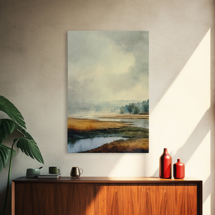 Gallery Style Landscape with Expansive Negative Space Canvas Print, Above Sofa Art, Canvas Print, Living Room Decor, Statement, ASA-2x3-32