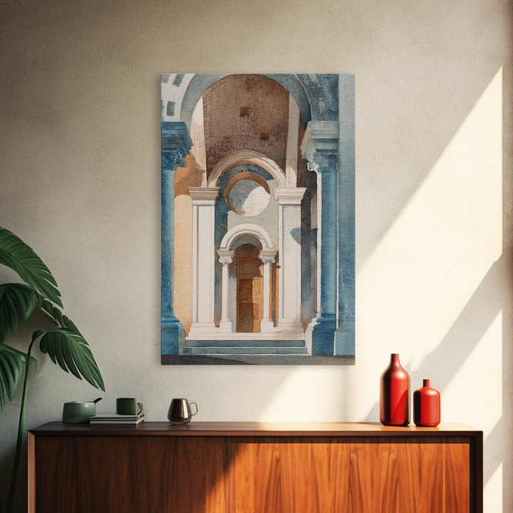 Architectural Arch Study Canvas Print, Above Sofa Art, Printable Wall Art, Living Room Decor, Statement, Wall Art Print, ASA-2x3-65