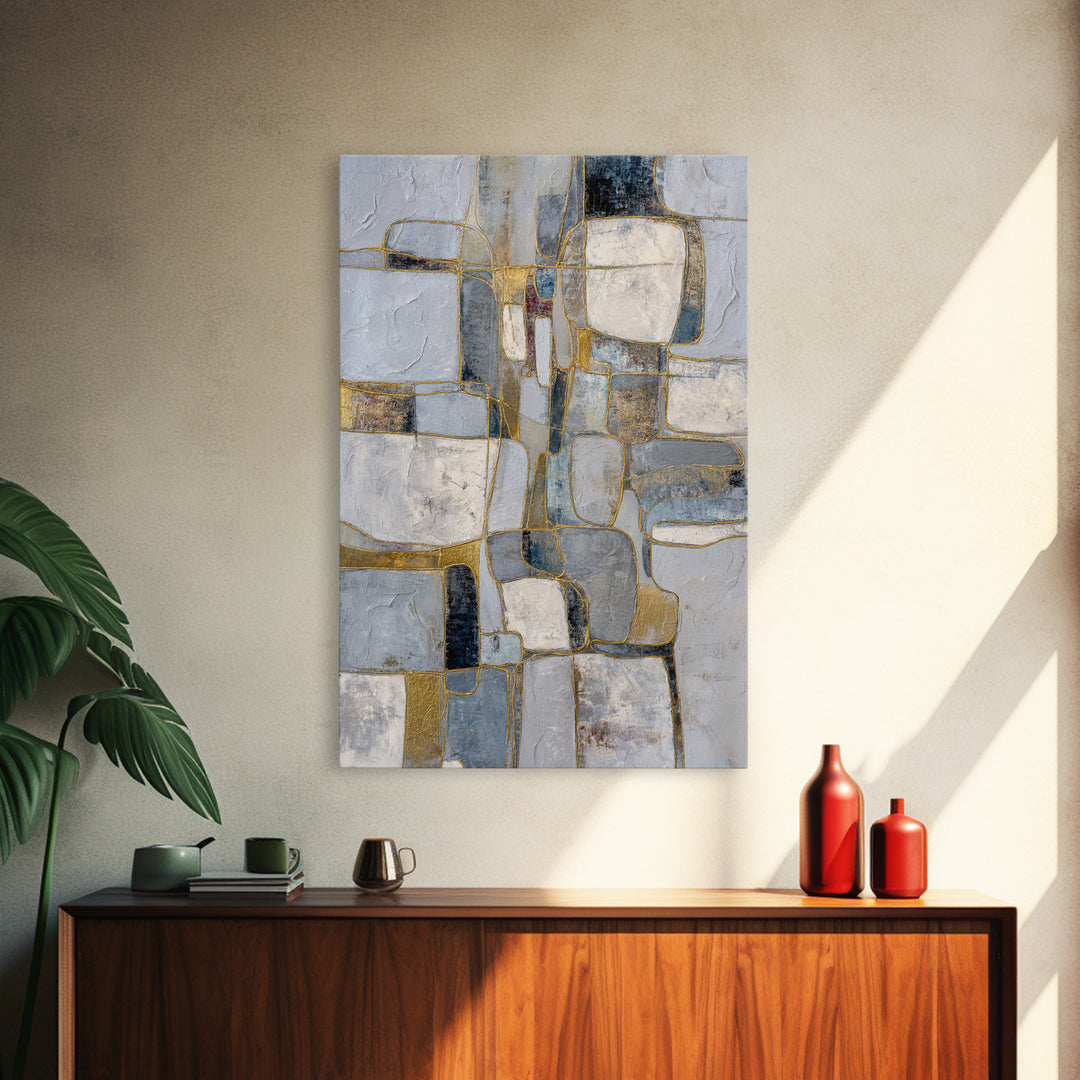 Textured Plaster Abstract Canvas Print, Above Sofa Art, Luxury Decor, Living Room Decor, Fine Art, Statement, Canvas Wall Art, ASA-2x3-67