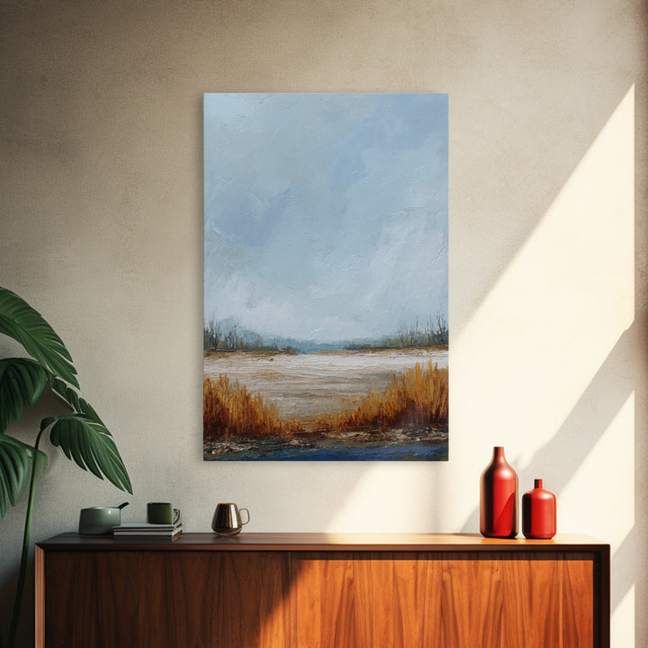 Oversized Abstract Landscape Canvas Print, Above Sofa Art, Canvas Wall Art, Living Room Decor, Statement, Living Room Wall Art, ASA-2x3-81