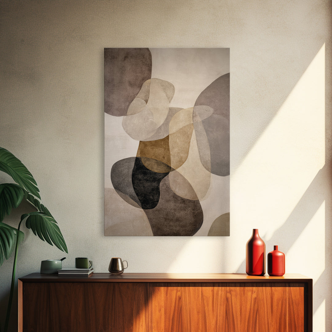 Large Modern Organic Shapes Canvas Print, Above Sofa Art, Contemporary Art, Living Room Decor, Abstract Art, Statement, ASA-2x3-82
