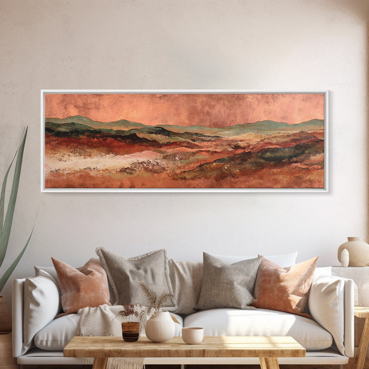 Abstract Canyon Landscape Framed Canvas Print, Above Sofa Art, Neutral Decor, Living Room Decor, Fine Art, Statement, ASA-3x1-23